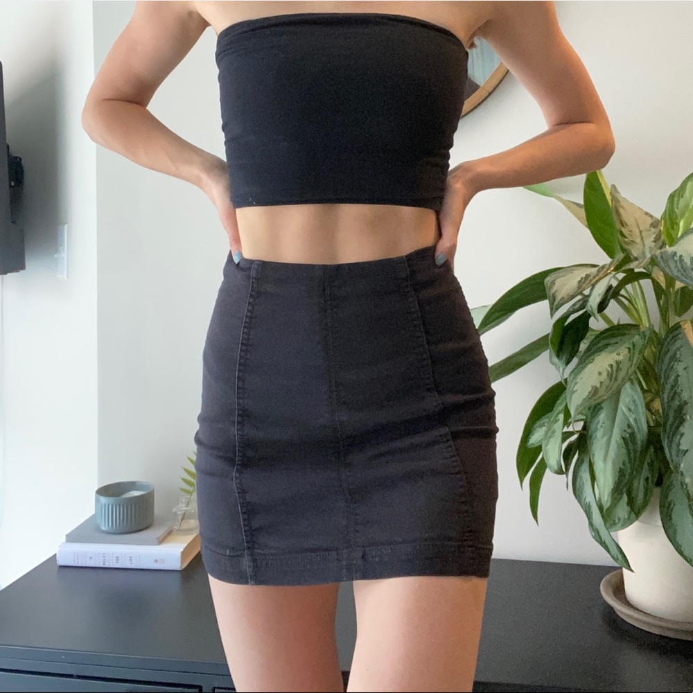 Free People Modern Femme Denim Mini Skirt